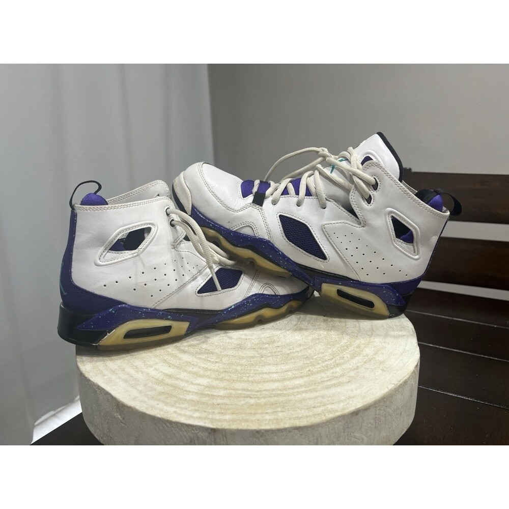 Nike Air Jordan Flight Club 91 Grape White Purple 555472-108 Youth 6.5Y Sneakers